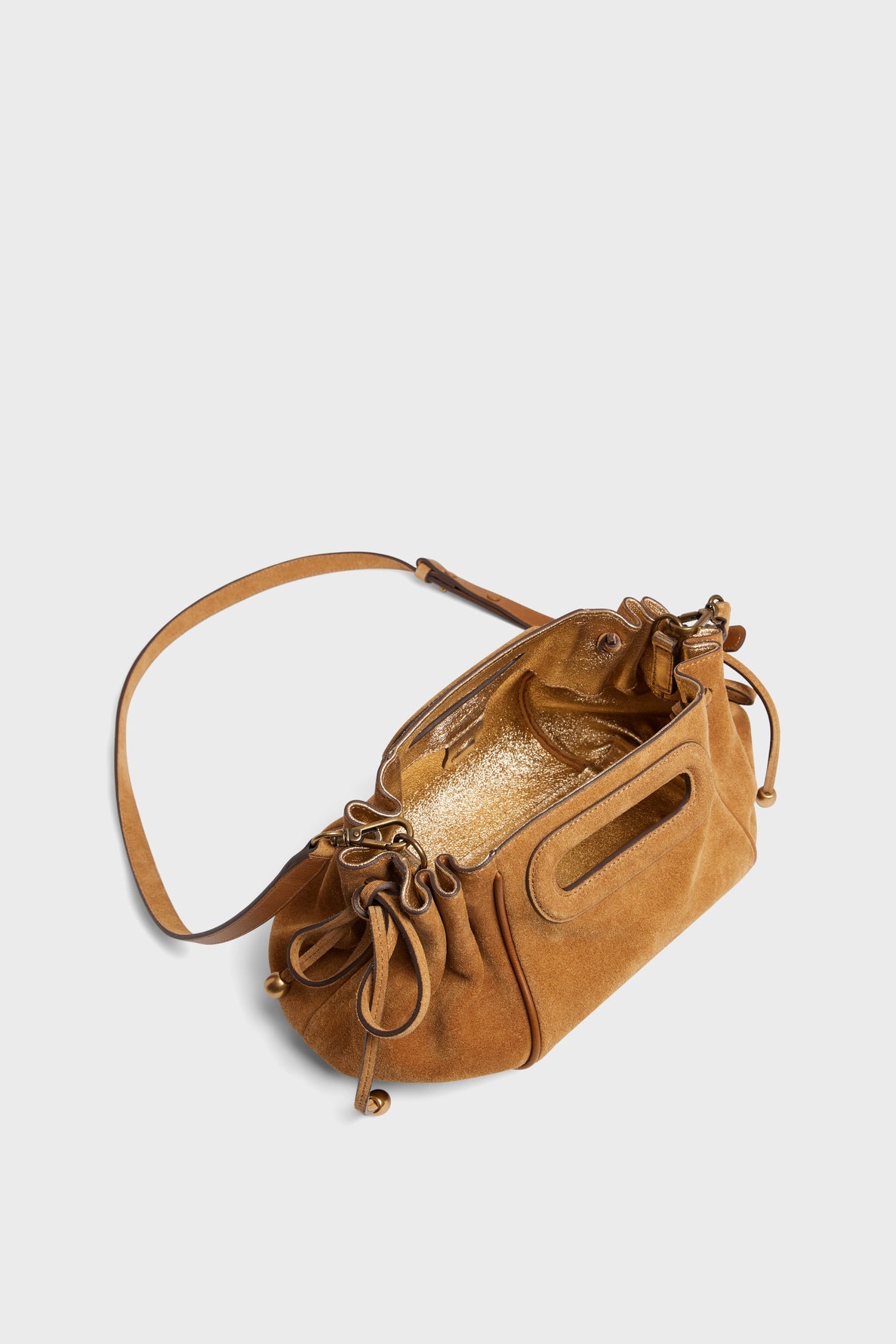 Petit sac en cuir velours intérieur métallisé - MINI DANY