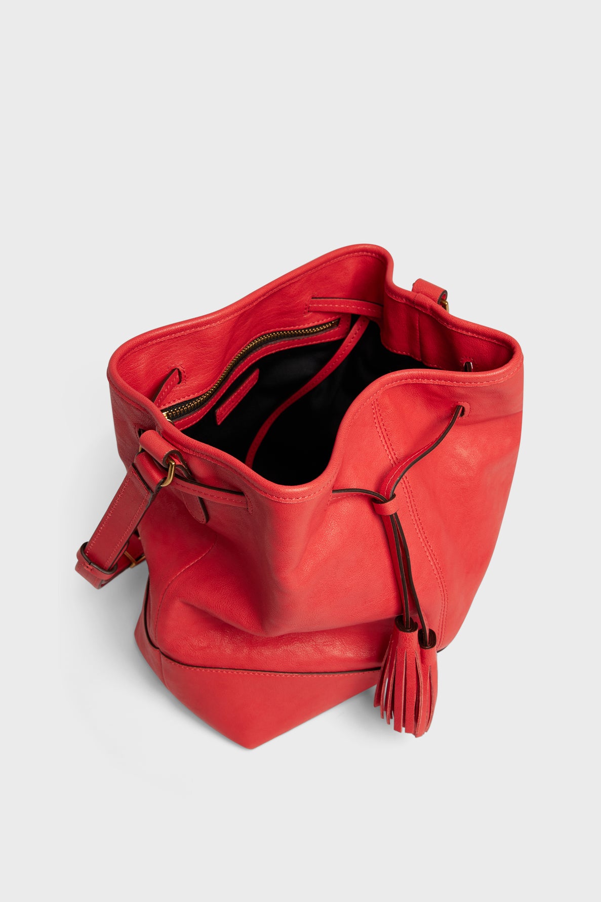 Sac seau en cuir lavé - JANE