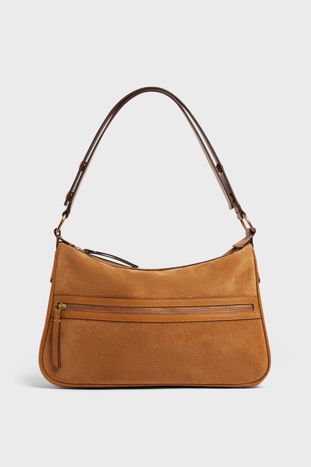 Sac baguette en cuir velours - GABRIELLE