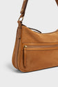 Sac baguette en cuir velours - GABRIELLE