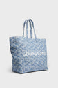 Shopping bag in monogrammed denim - LOLA