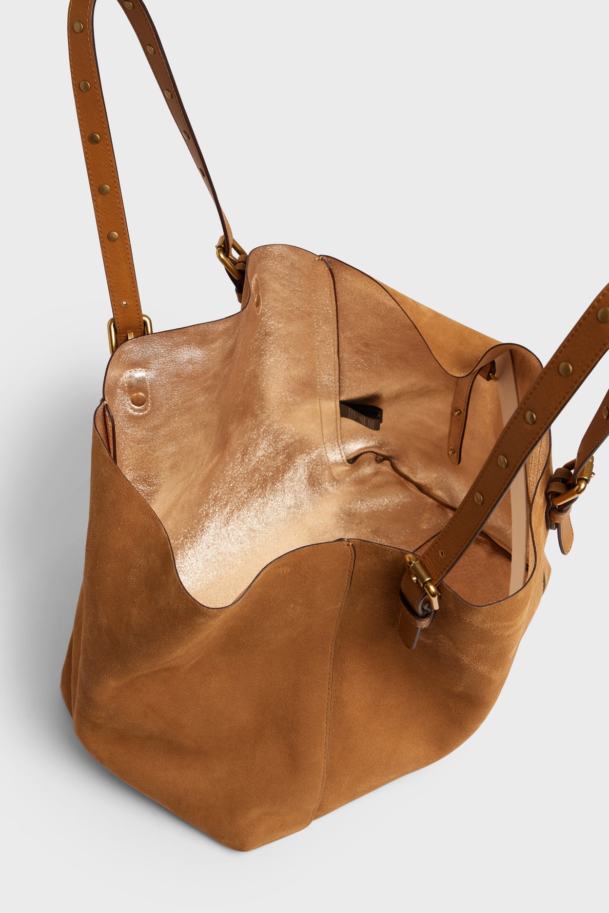 Cabas en cuir velours intérieur métallisé - SIMPLE BAG