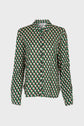 Cotton mix lozenge print shirt - ABASS