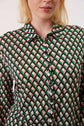 Cotton mix lozenge print shirt - ABASS