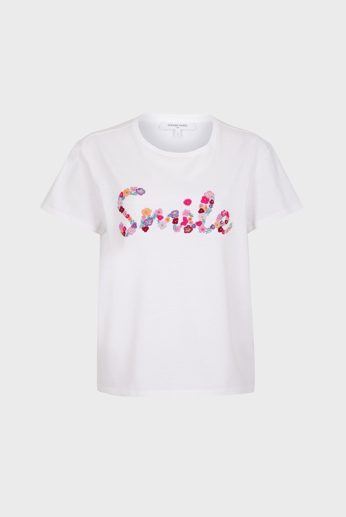 T-Shirt en coton brodé "Smile" - ADAMO
