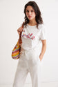 T-Shirt en coton brodé "Smile" - ADAMO