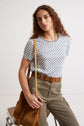 100% linen Ikat print T-shirt - ADELICE