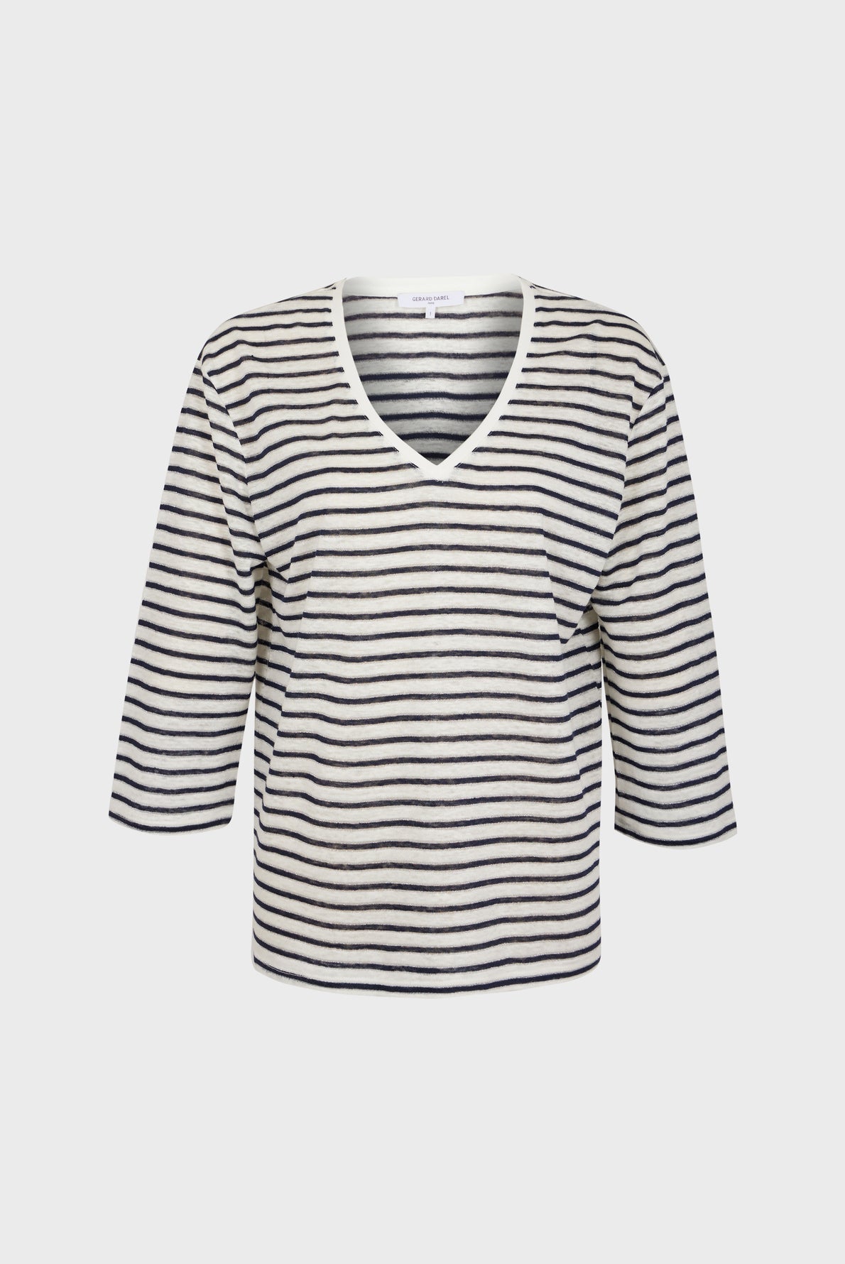 Tee-shirt 100% lin à rayures - ALICIA