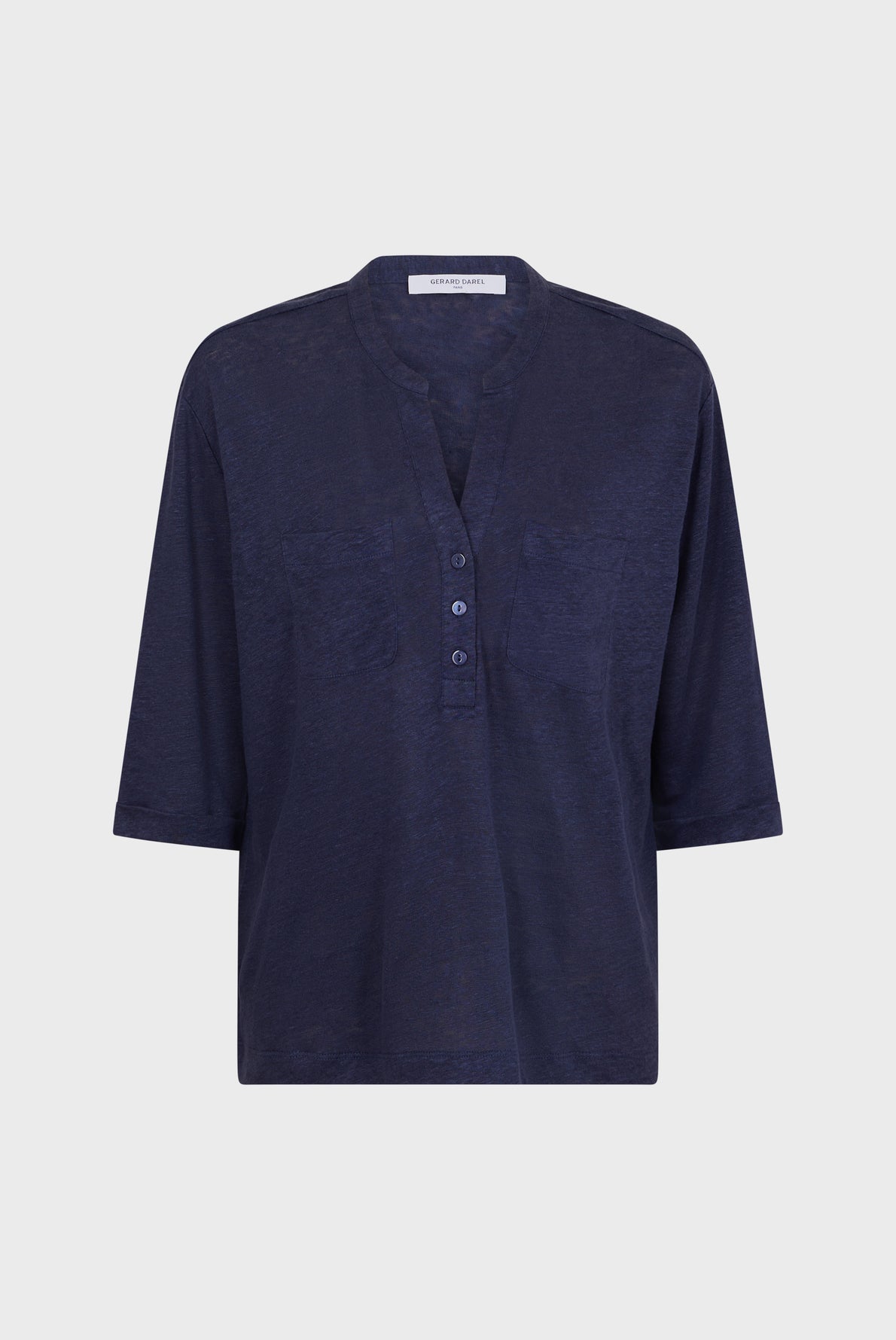 Linen T-shirt with pockets - ANDREW
