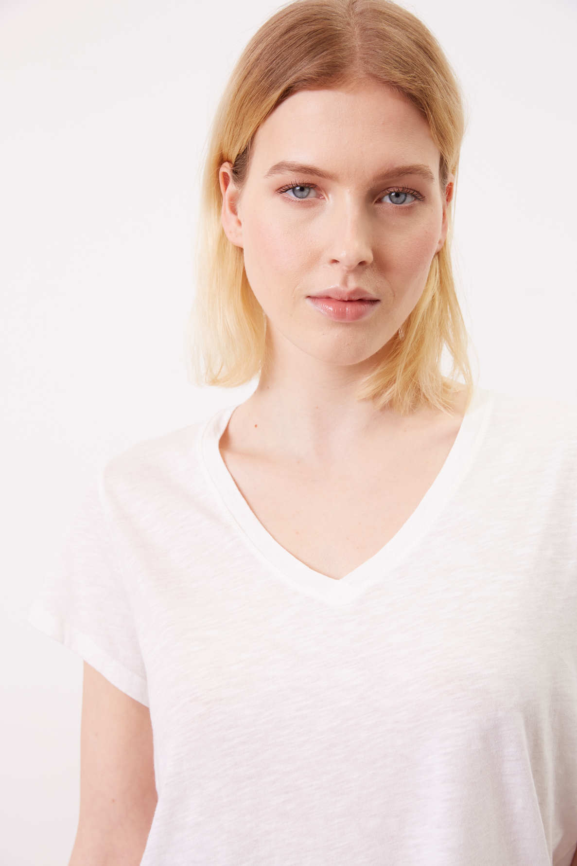 V-neck cotton T-shirt - ANDY