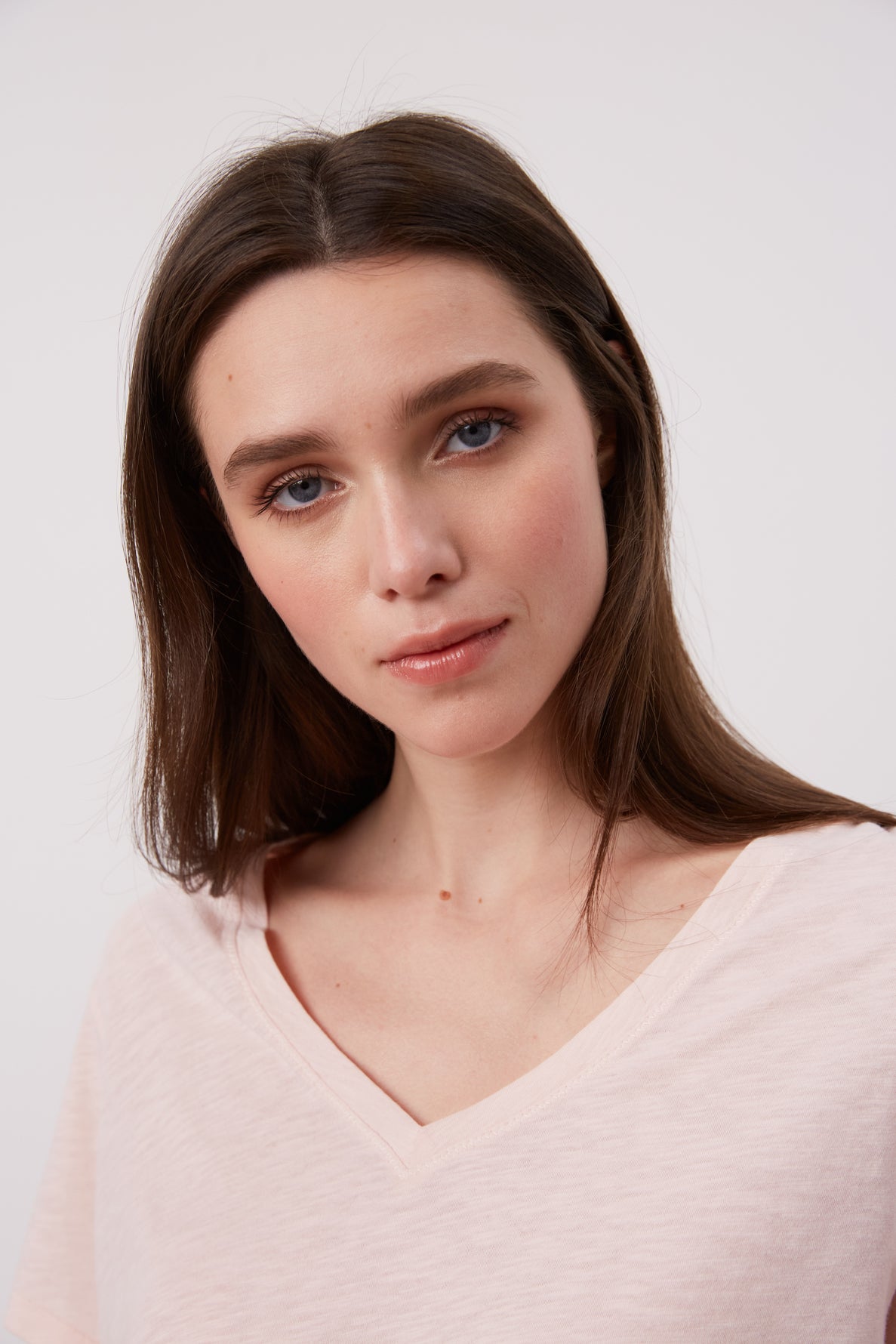 V-neck cotton T-shirt - ANDY