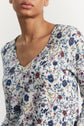 Pull Col V motif floral - LAURYNDA