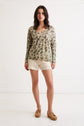 Floral linen sweater - LAURYNNE