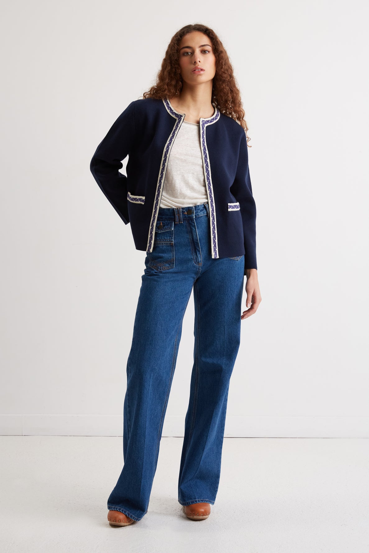 Jacket style cardigan – LEONTINE