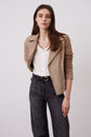 Veste en cuir velours - NADEGE