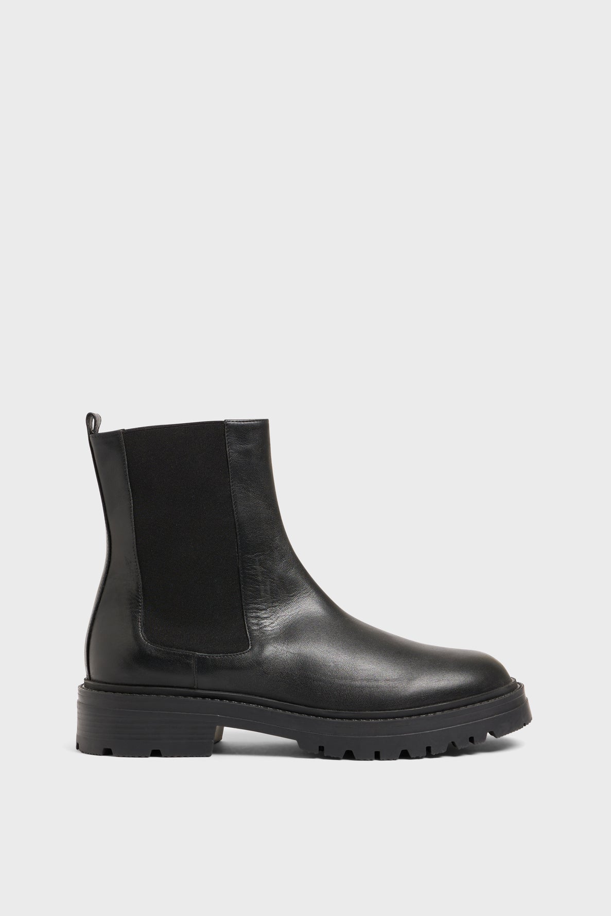 Boots biker en cuir lisse - RYAN