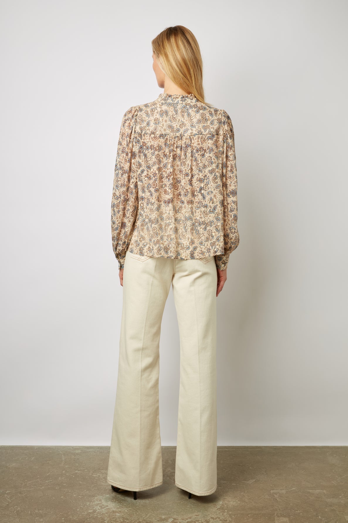 Blouse à motif cachemire et lurex - CLARISSE