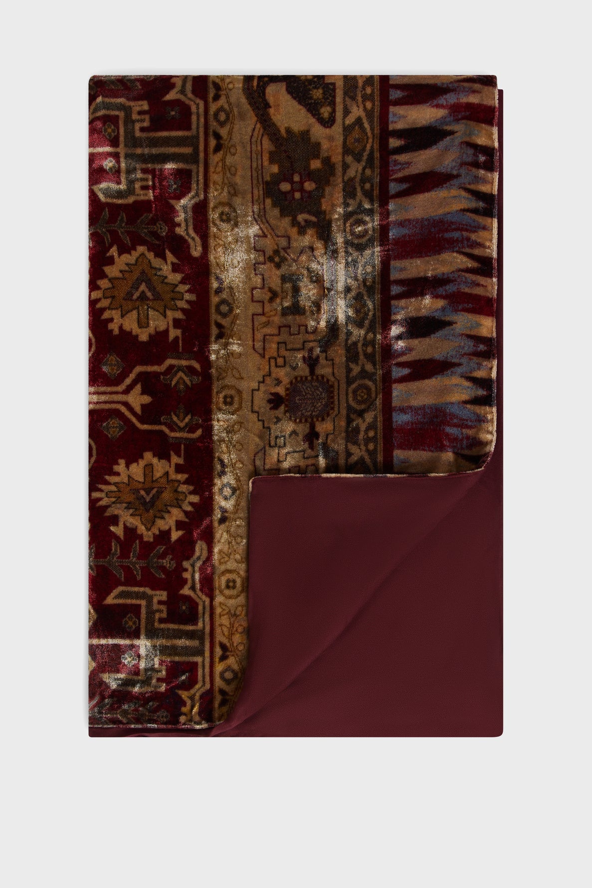 Paisley print velvet scarf - GENESA