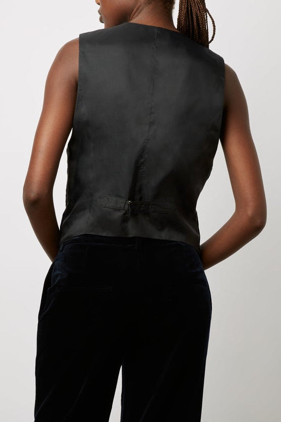 Gilet de tailleur en velours lisse - NINA